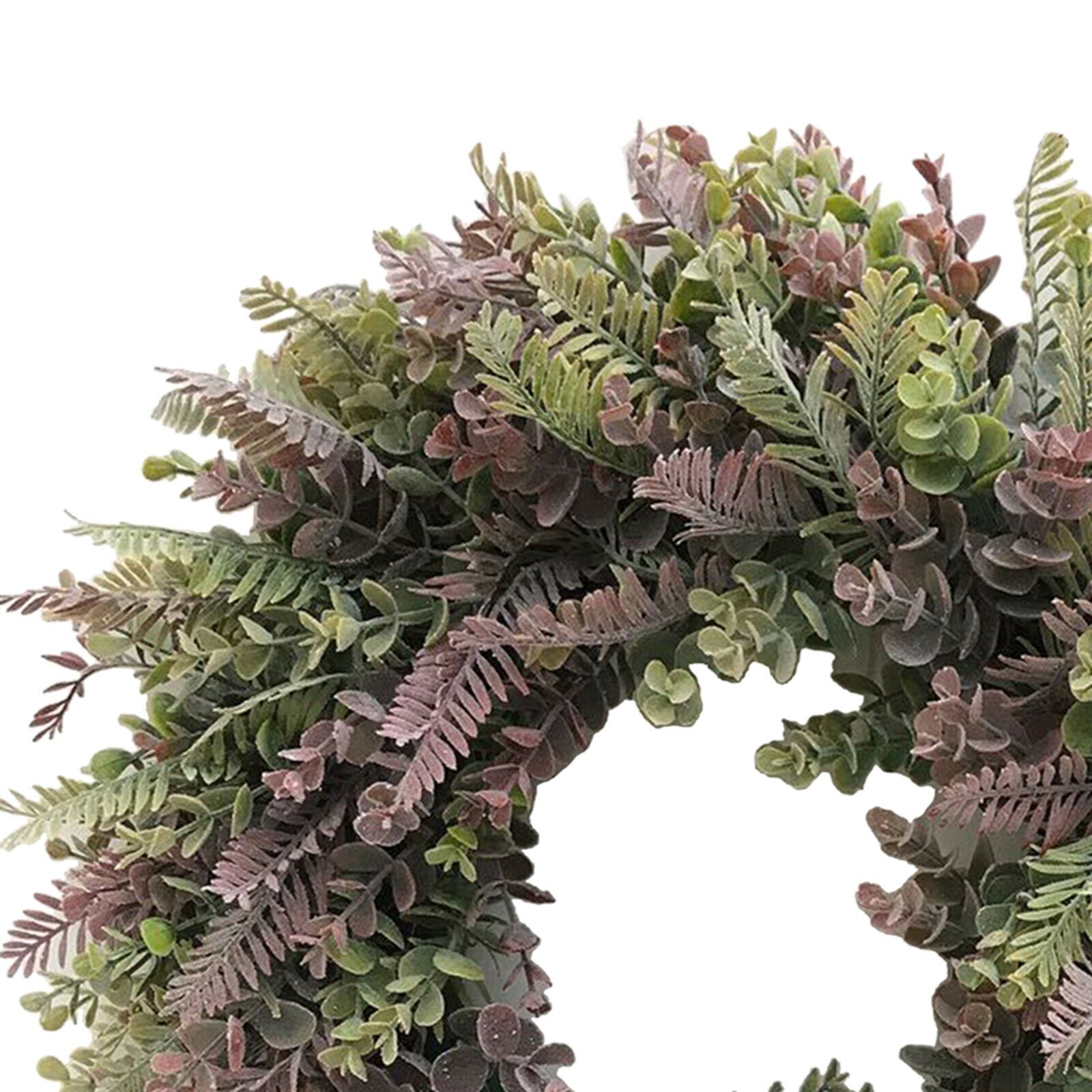 Round Eucalyptus Wreath Farmhouse Leaves Garland for Indoor Front Door Decor