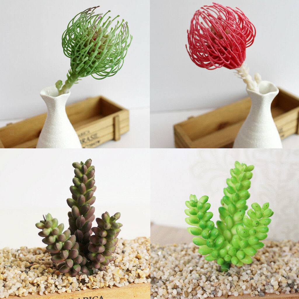 Plastic Artificial Grass Succulents Plants Home Landscape #1