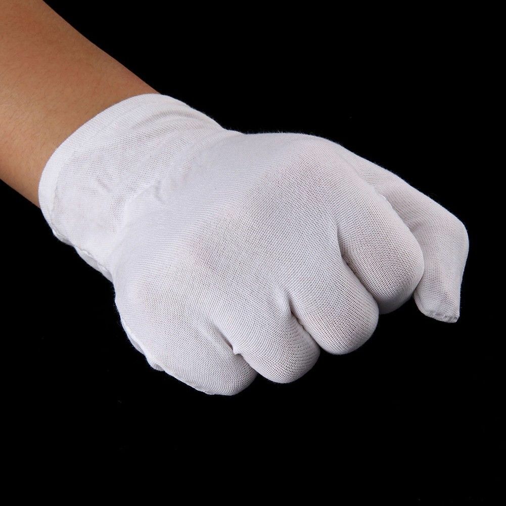 White Gloves Inspection Cotton Work Jewelry Lightweight Hight Quality 5 Pairs