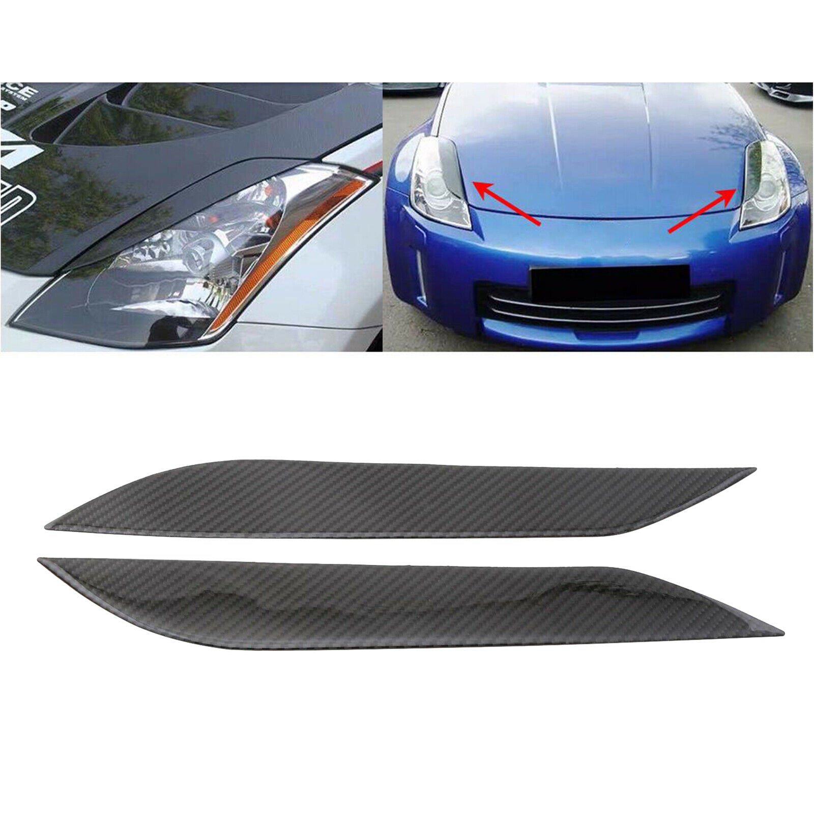 Car Front Bumper Lip Splitter Fins Body Spoiler Decor Refit Decorative