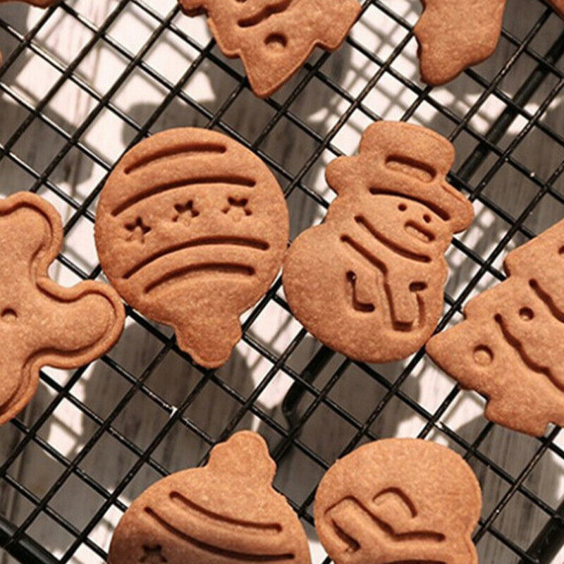 Christmas Cookie Mold Cake DecoratingSnowman Xmas Tree Biscuit Man Spring M JD