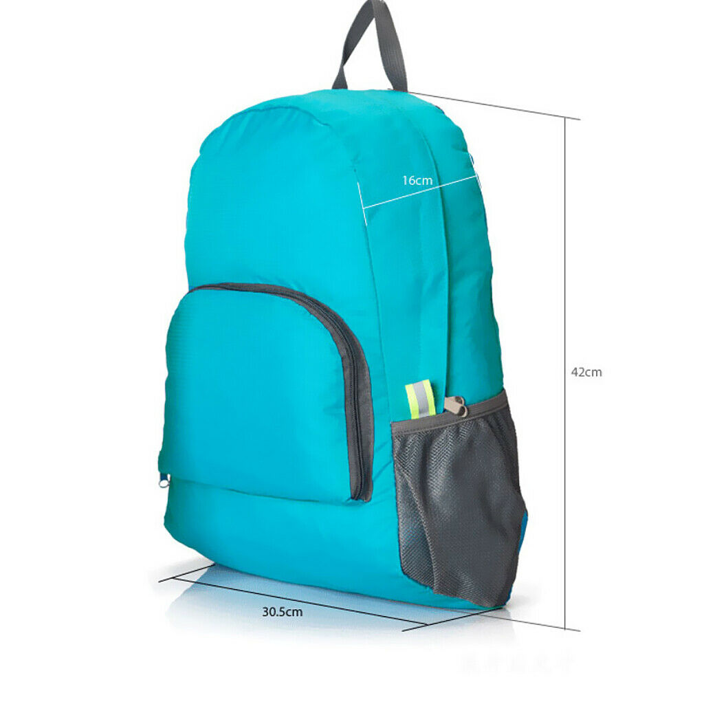 Women Folding Backpack Packable Light Travel Bag Daypack Bookbag green