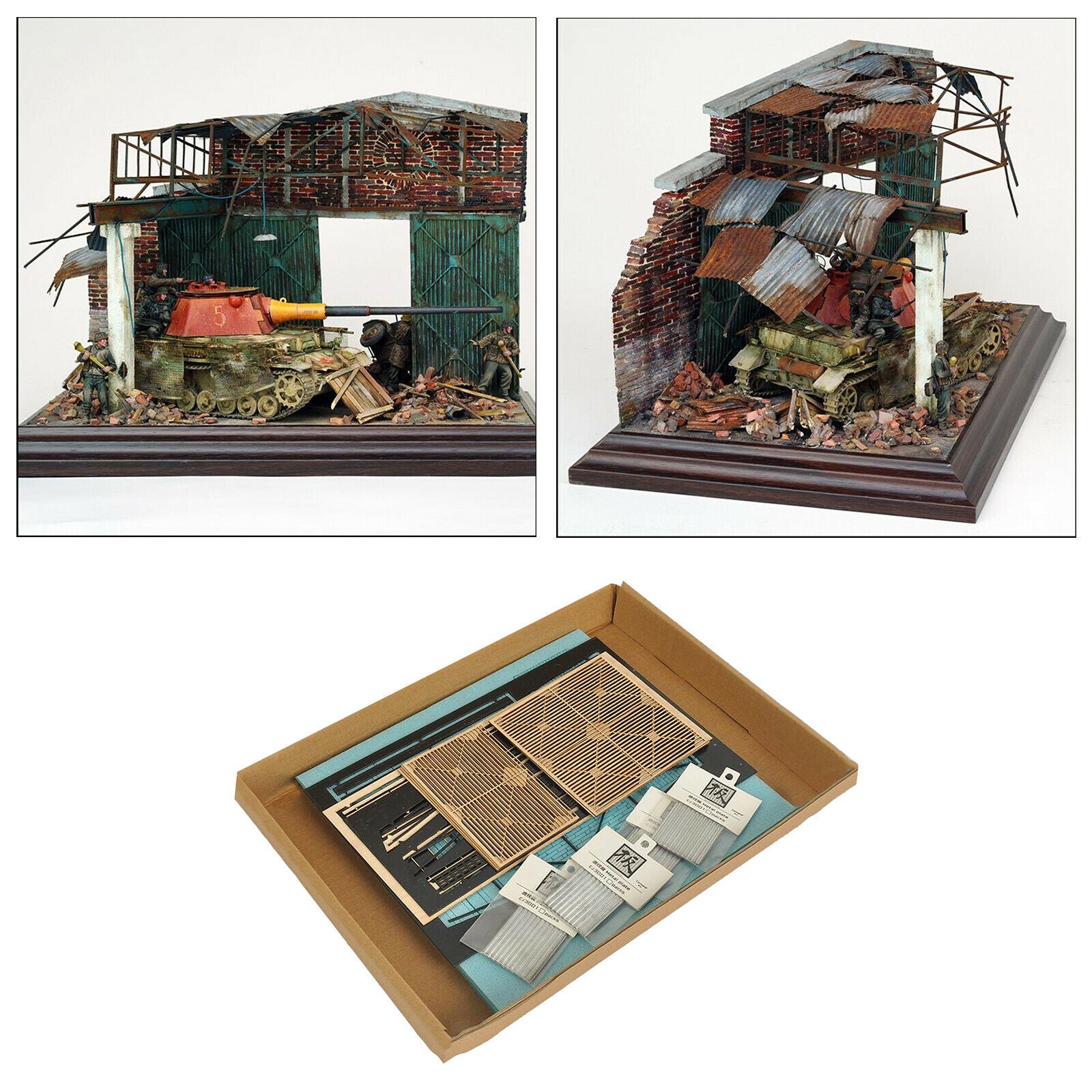 Crafts   Wooden Ruins House DIY Kits War Architecture Scene Layouts