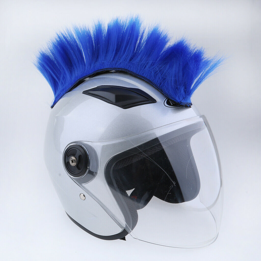 3pcs Motorbike Helmet DIY Accessories Mohawk Wig Costumes Hairpiece (Yellow +