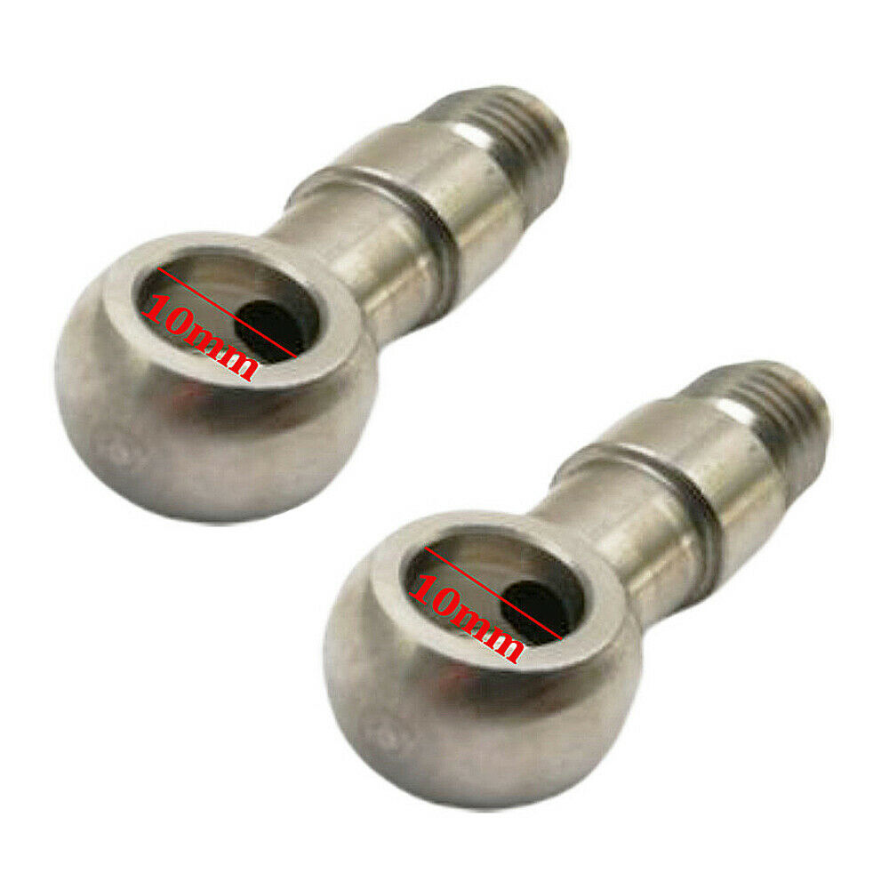 2x AN -4 AN4 AN 04 10mm M10 Eye Adapter Fitting Kit Stainless Steel Universal