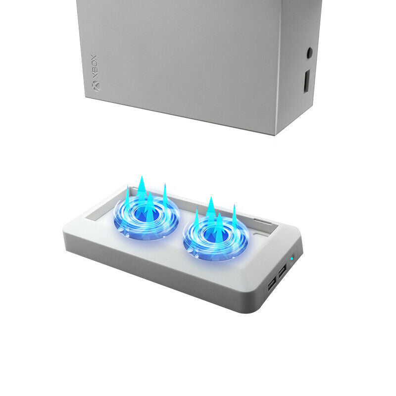 Vertical Stand Holder With 2 Built-in Cooling Fan Dock For Xbox Series S Game