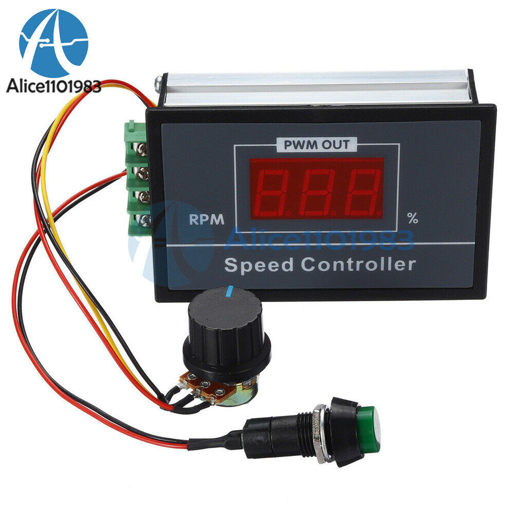 DC 6V 12V 24V 48V Adjustable 30A Digital LED Display Motor Speed Controller PWM