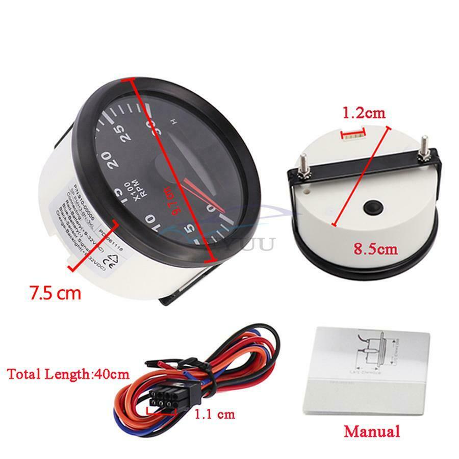 3-3/8" 0-7000RPM Dustproof Waterproof Tachometer For Generating Units Automotive