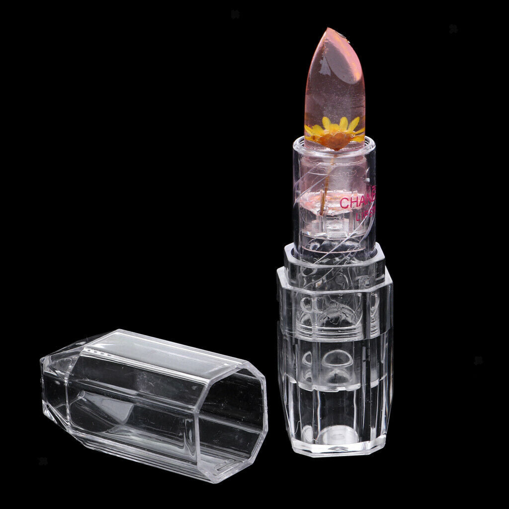 6Pcs/Set Transparent Flower Lipstick Cosmetics Temperature Change Color Long