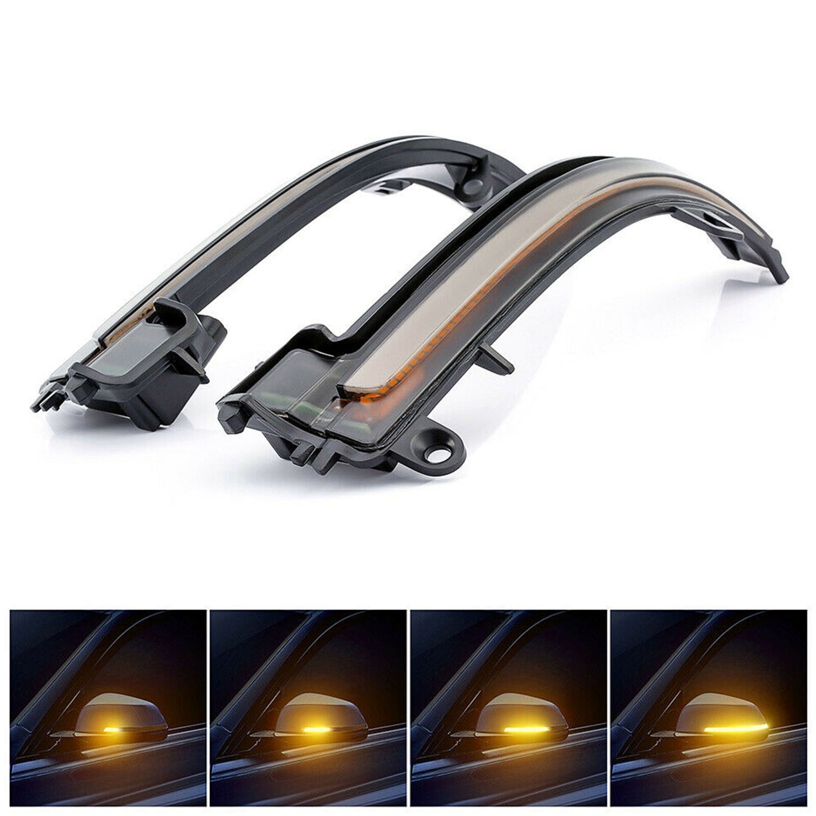 Smoked Side Mirror Turn Signal Lights Blink Sequential For BMW 4 3 2 1 Series i3