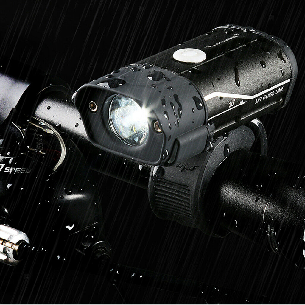 Bicycle Head Light LED USB Handlebar Lamp Camping Hiking Safety Alarm Lights