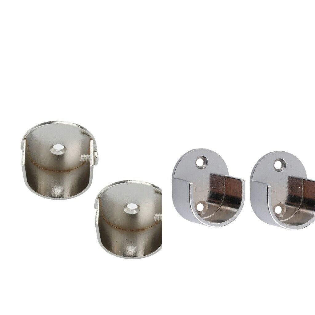 2 Pairs Curtain Recess Brackets Suit 25mm/ 28mm Metal Wooden Curtain Poles