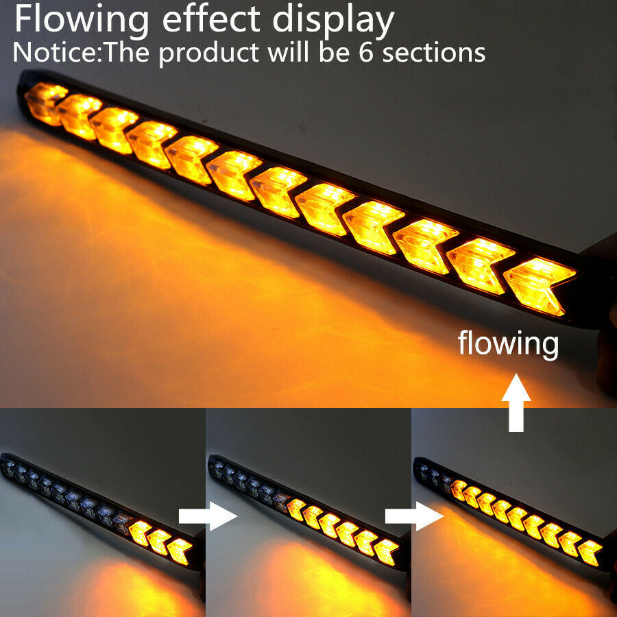 stretchable dual-color LED strip light bar Car DRL Turn Signal lamp elegant nice
