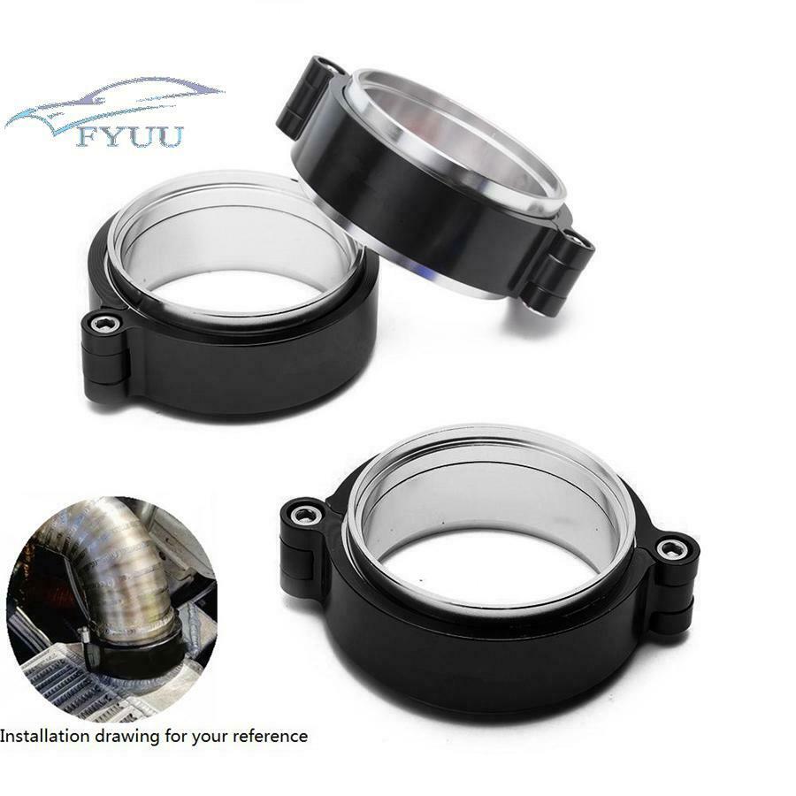 For 3" Turbo Pipe  Exhaust V-band Dump Clamp w Flange Assembly Anodized Clamp