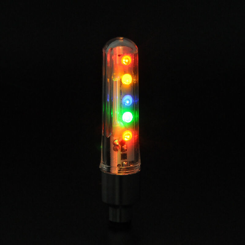 2PCS 5 LED Flash Light Bicycle Motorcycle Car Bike Tyre Tire Wheel Valve Lamp US