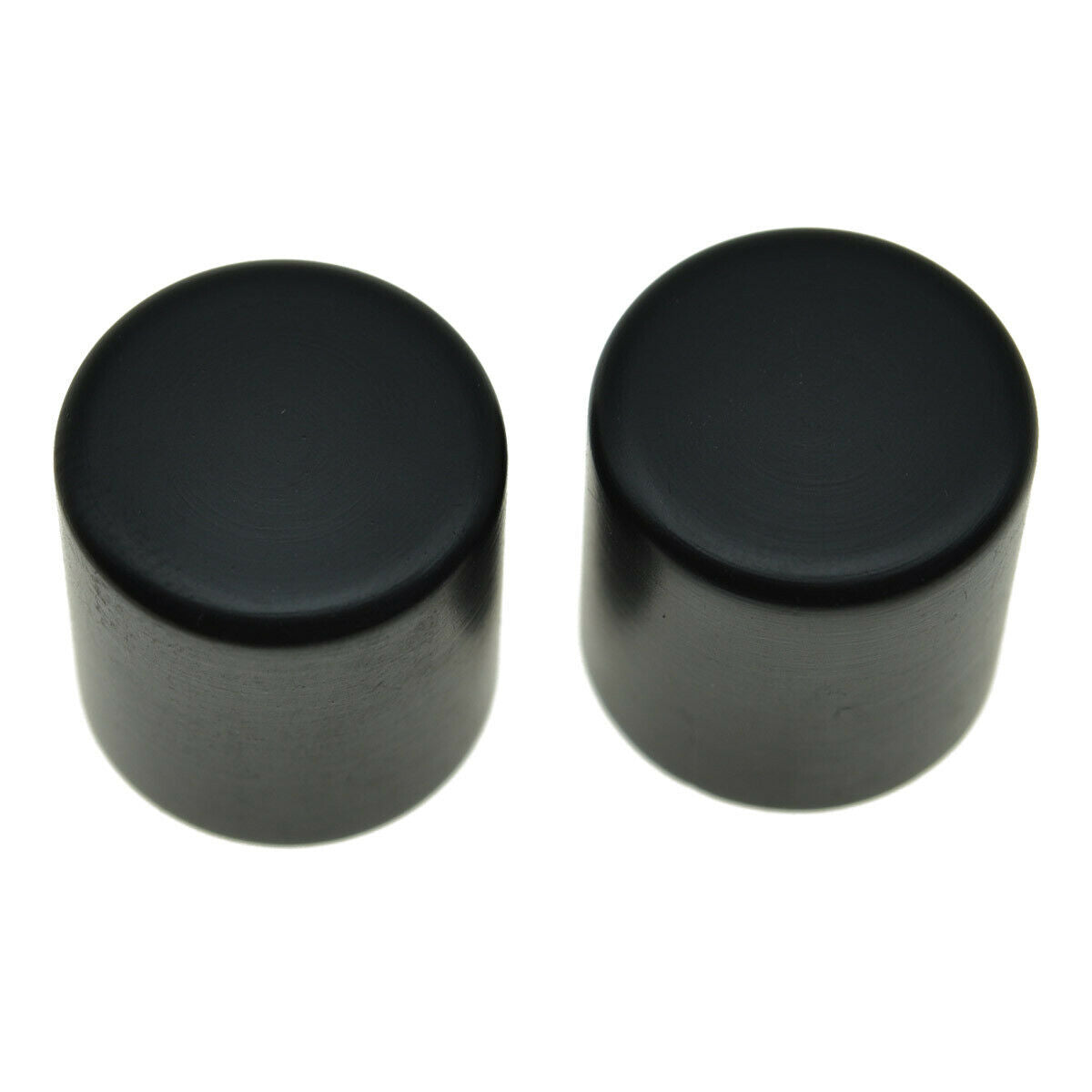 2x Ebony Wood Tele Style Flat Top Dome Knobs Guitar Bass Wood Barrel Knobs