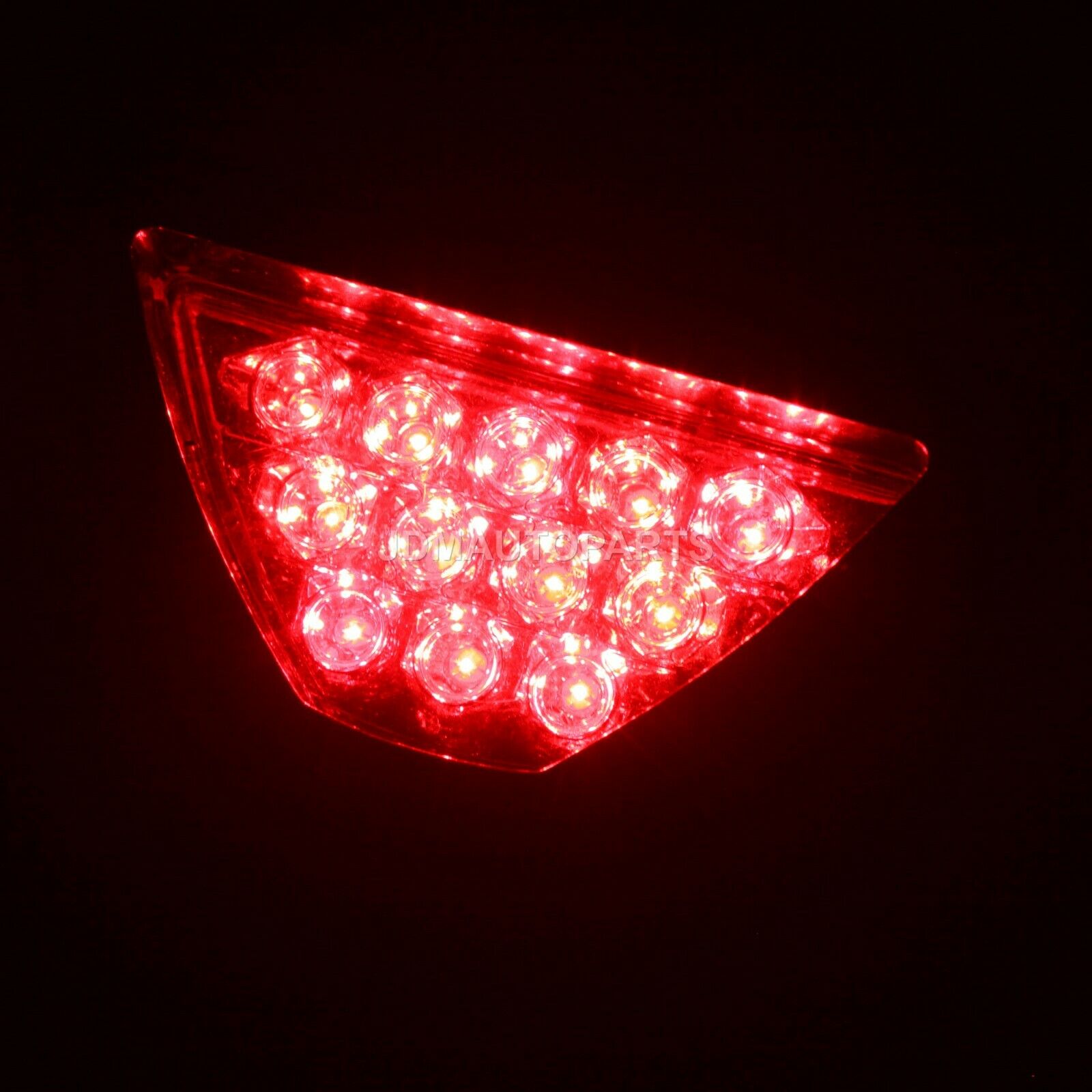 Car F1 Style Triangle LED Rear Side Stop Tail Third Brake Light Lamp Red Marker
