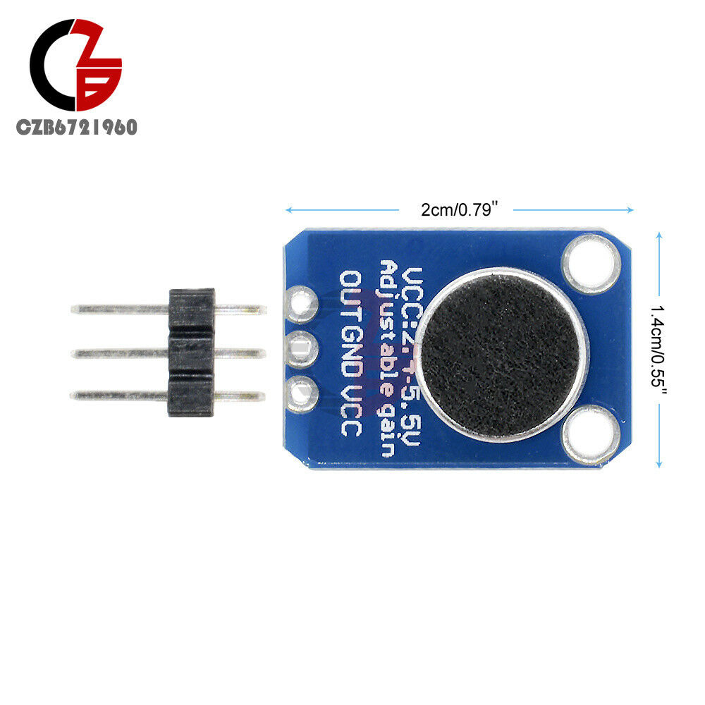 Electret Microphone Amplifier MAX4466 With Adjustable Gain For Arduino