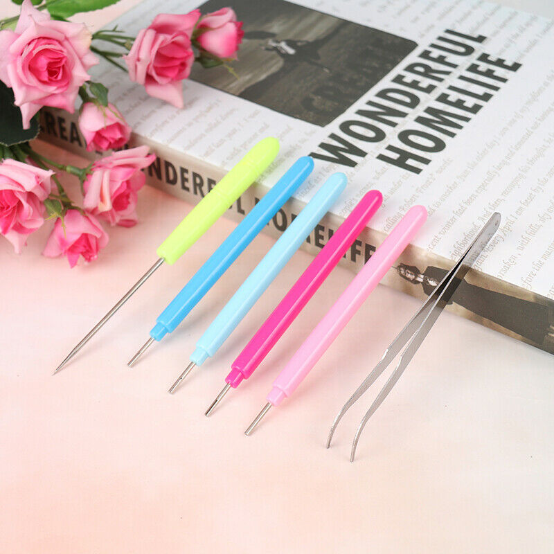 6Pcs Paper DIY Set Quilling Paper Tools Tweezer Needle Pins Slotted Pen T.l8