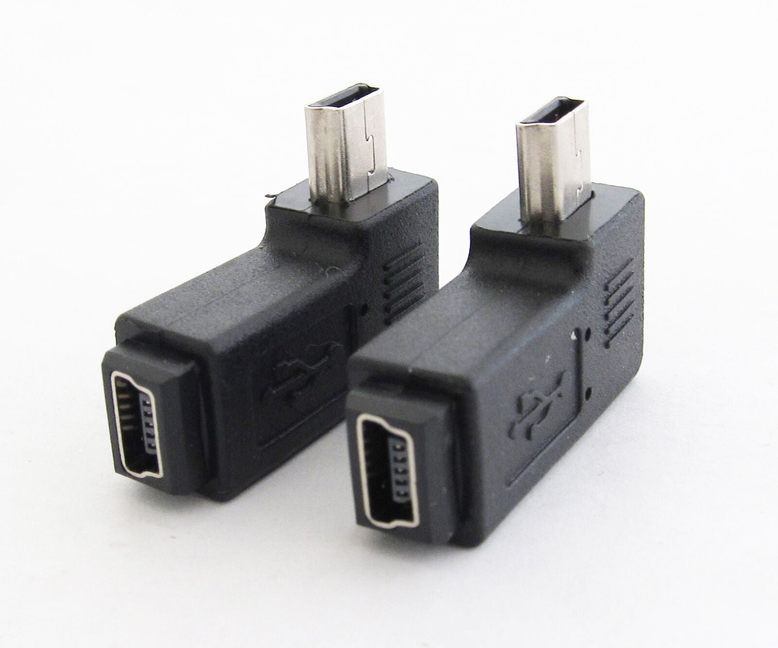 10pcs Mini 5pin USB Male To Female Right Angle 90 degree USB Adapter Connector