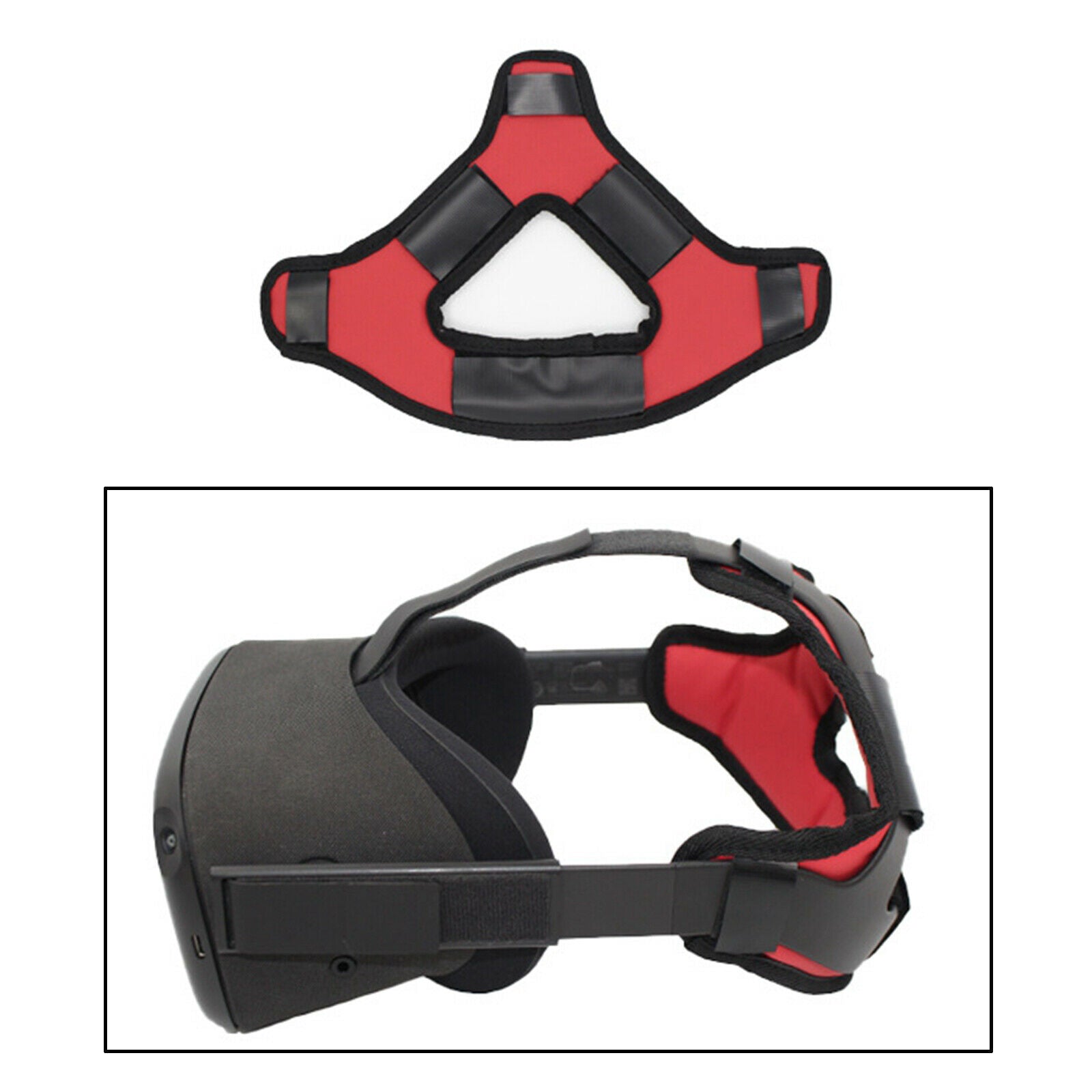 Easy Install Head Strap Pad Cushion Headband Fixing for   Quest2 Red