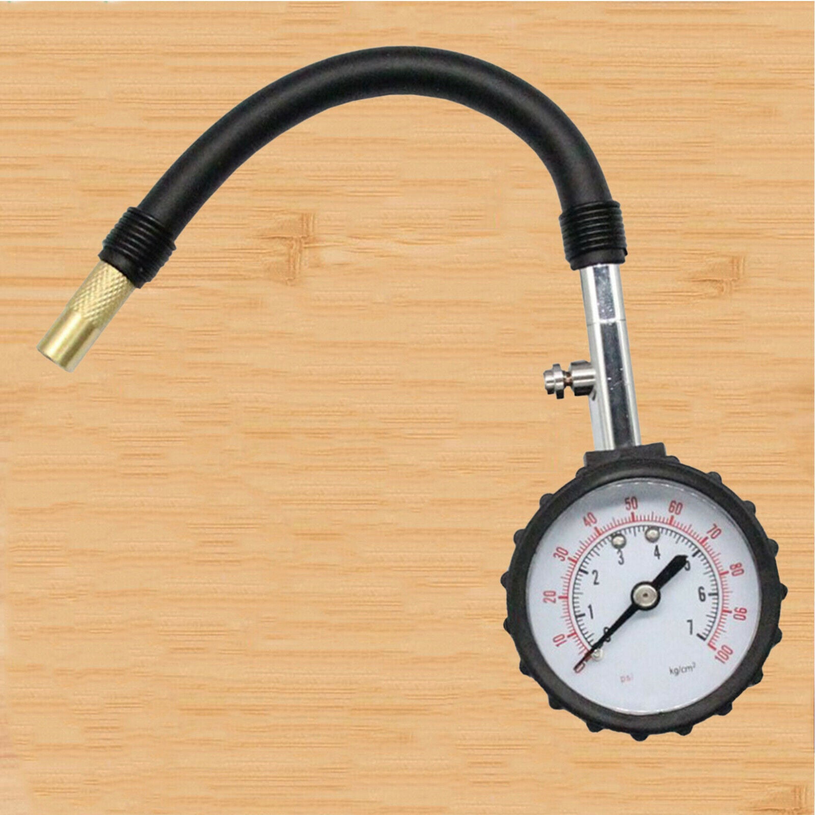 Flexible Hose Portable 0-100PSI Car Mechanical Tire Pressure Gauge Meter