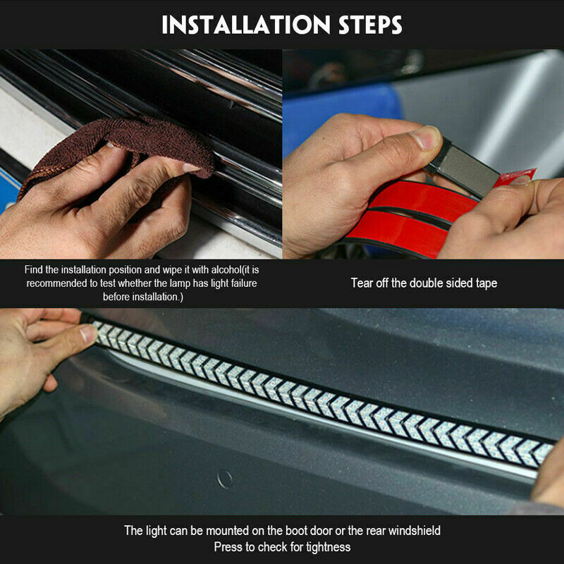 40" LED Truck Tailgate Light Bar Strip Reverse Brake Tail Flowing Turn Signal