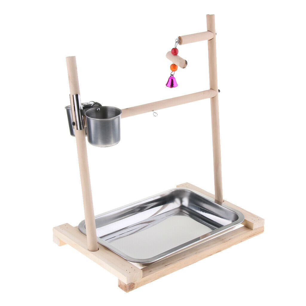 Parrot Playstand Bird Playground Perch Gym Training Stand Toys with Feeder