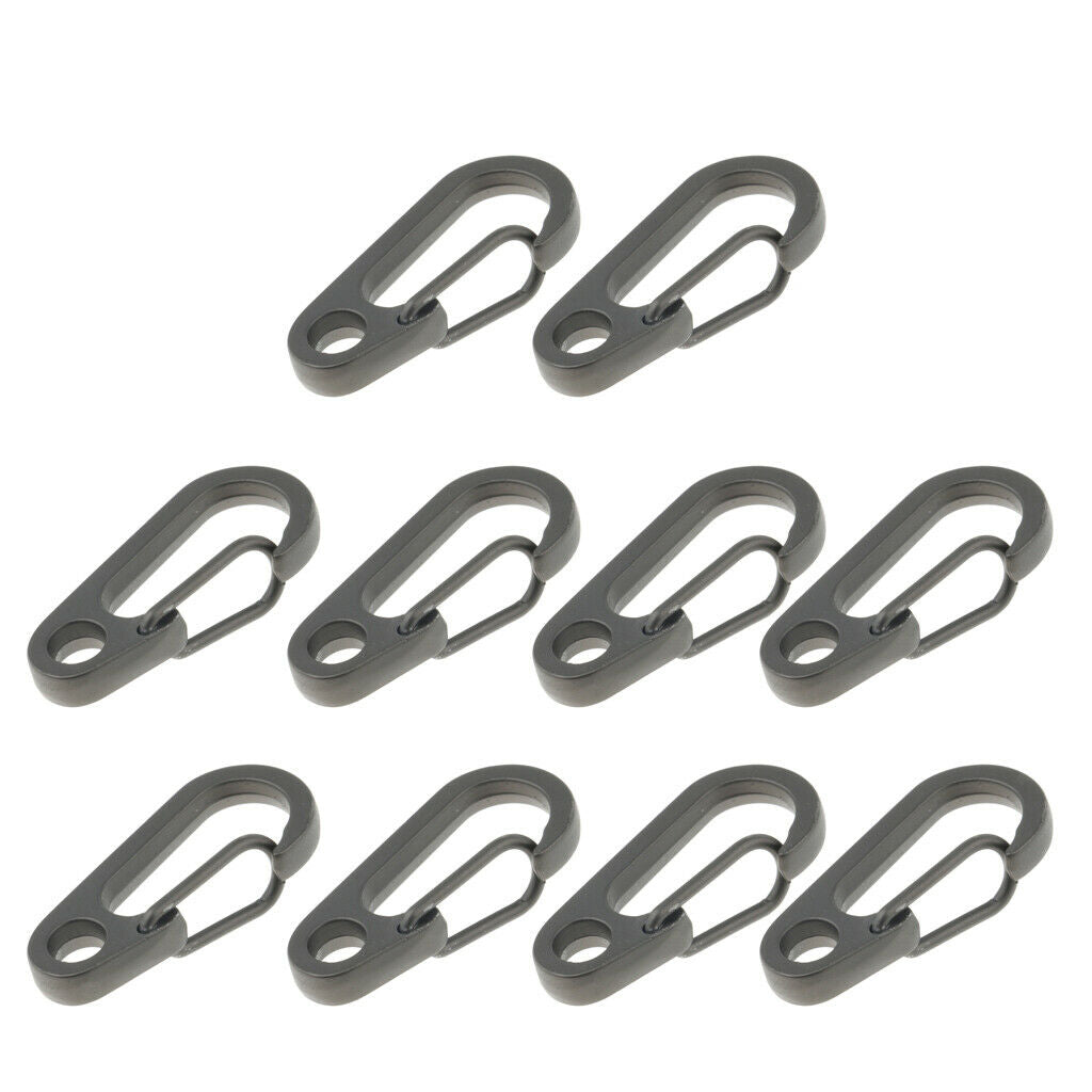 50x Alloy Key Buckle Snap Spring Clip Hook Carabiner Keychain Keyring