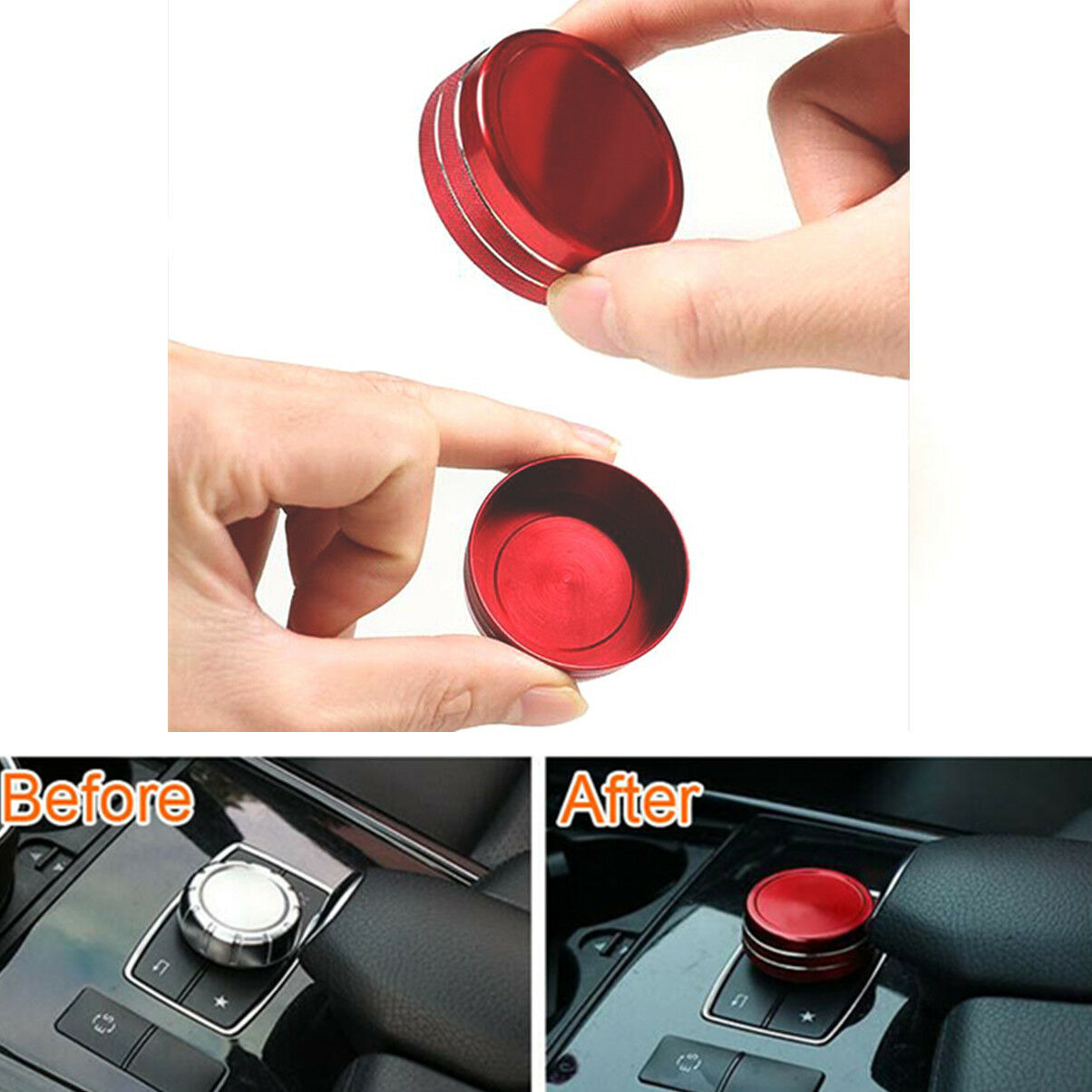 RED Multimedi Switch Button Cover Trim for Benz A B E GLK GLA CLA CLS ML GL SLK