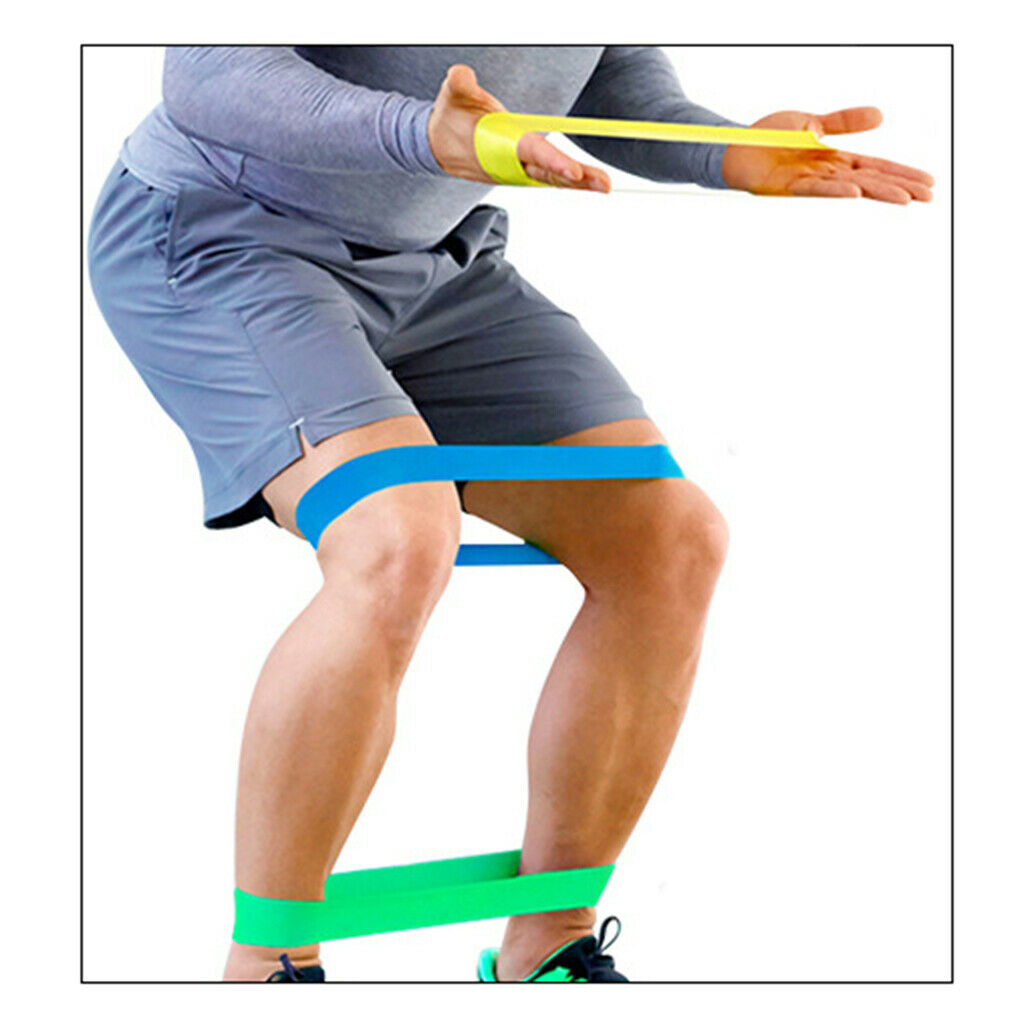 5 Pieces Indoor Resistance Band Loop Pull Ups Gym Fitness Mobility Rehab