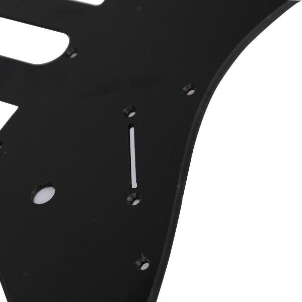 Black Pickguard Guard Scratch Plate 1-Ply 10-Holes For  Guitar HSH