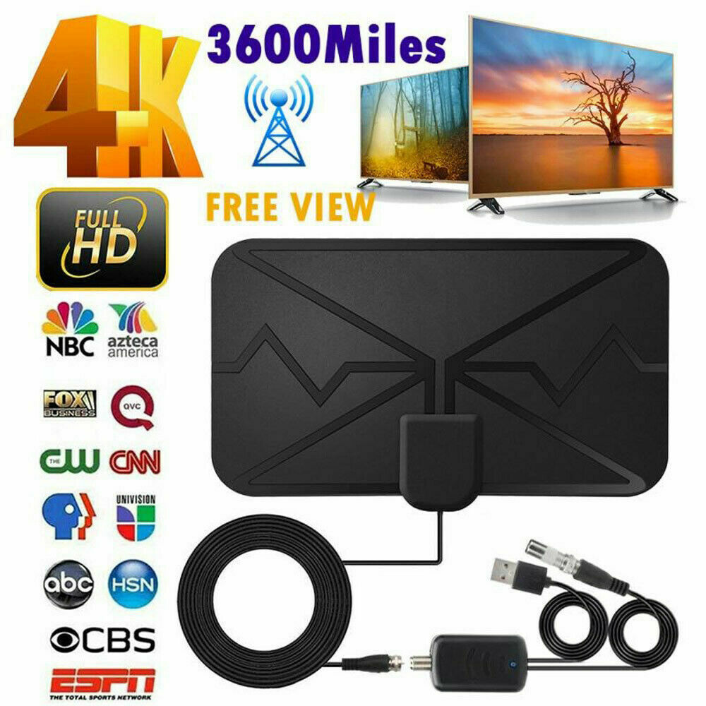 Newest 3600 Miles TV Antenna Upgraded HDTV Indoor Digital Amplified 4K 1080P