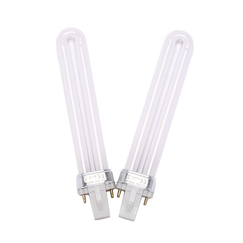 2pcs 9w uv lamp bulbs for nails lamps replacement gel nail dryer uv light.l8