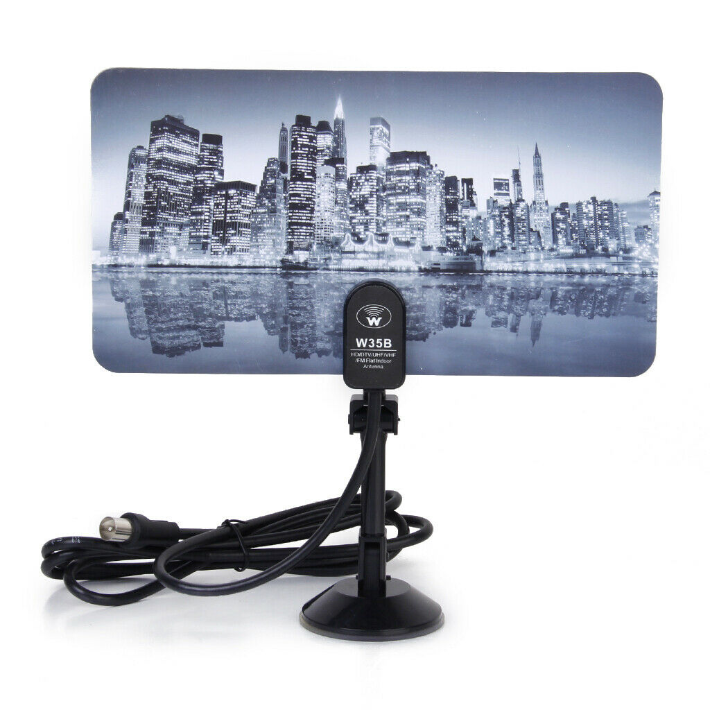 Digital TV Antenna 35dBi TV DTV HD Signal Flat Indoor Antenna 360 Â° - City