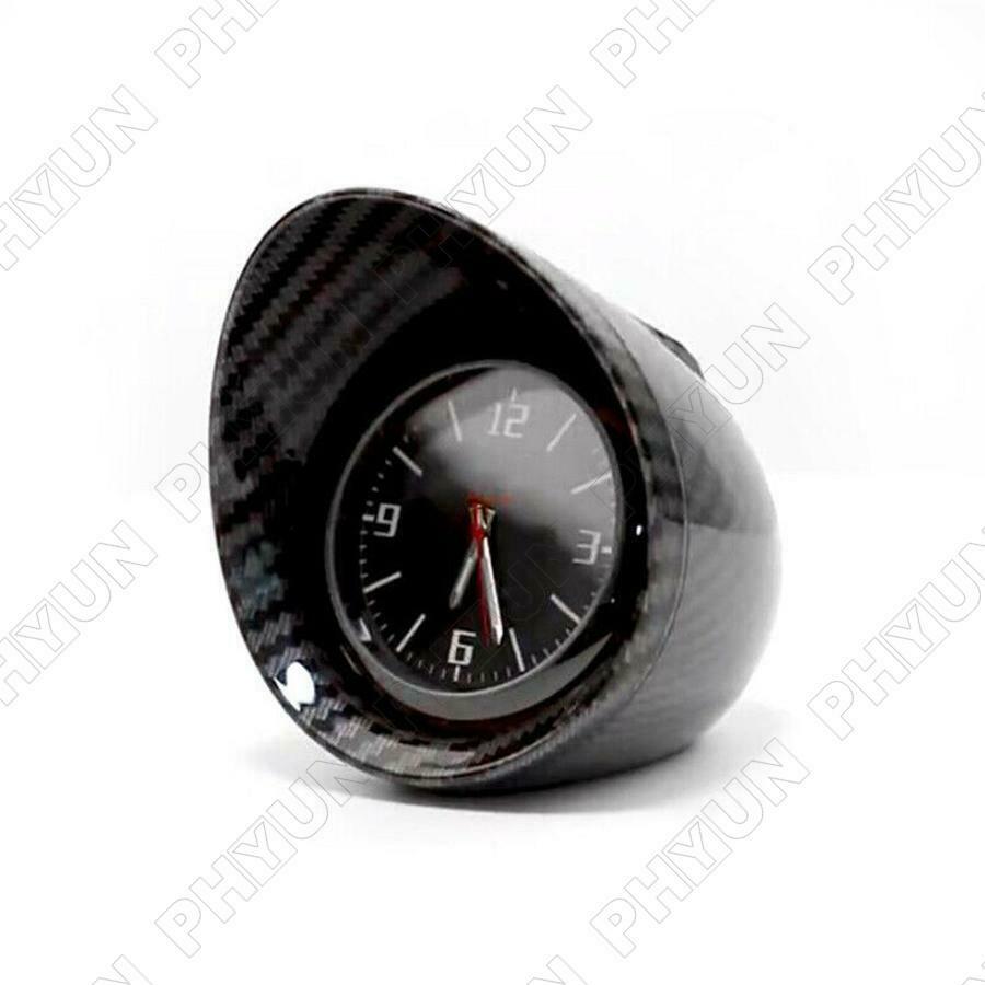 Car Interior Dashboard Clock Carbon Fiber Style Luminous Backlight Universal