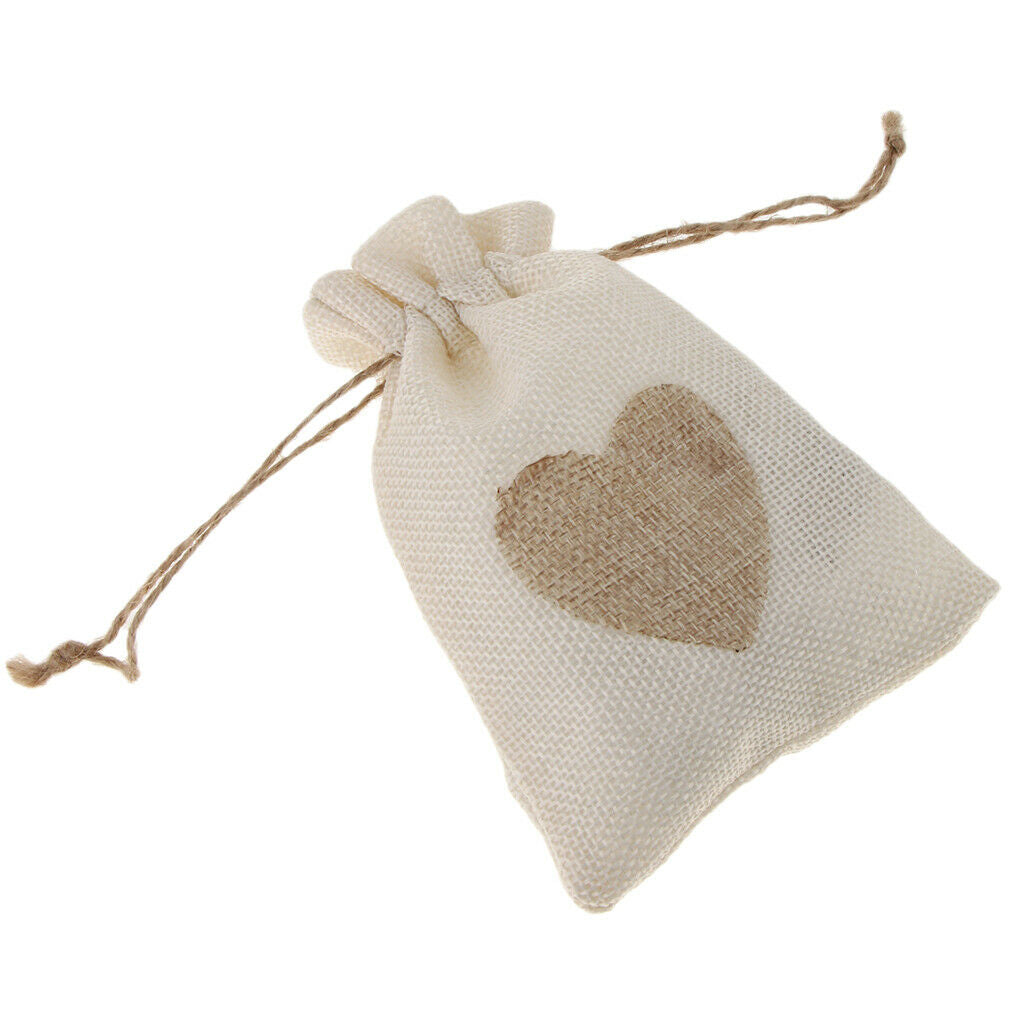 30 Pieces Jute Sack Jewelry Pouch Drawstring Gift Bags Wedding Favor