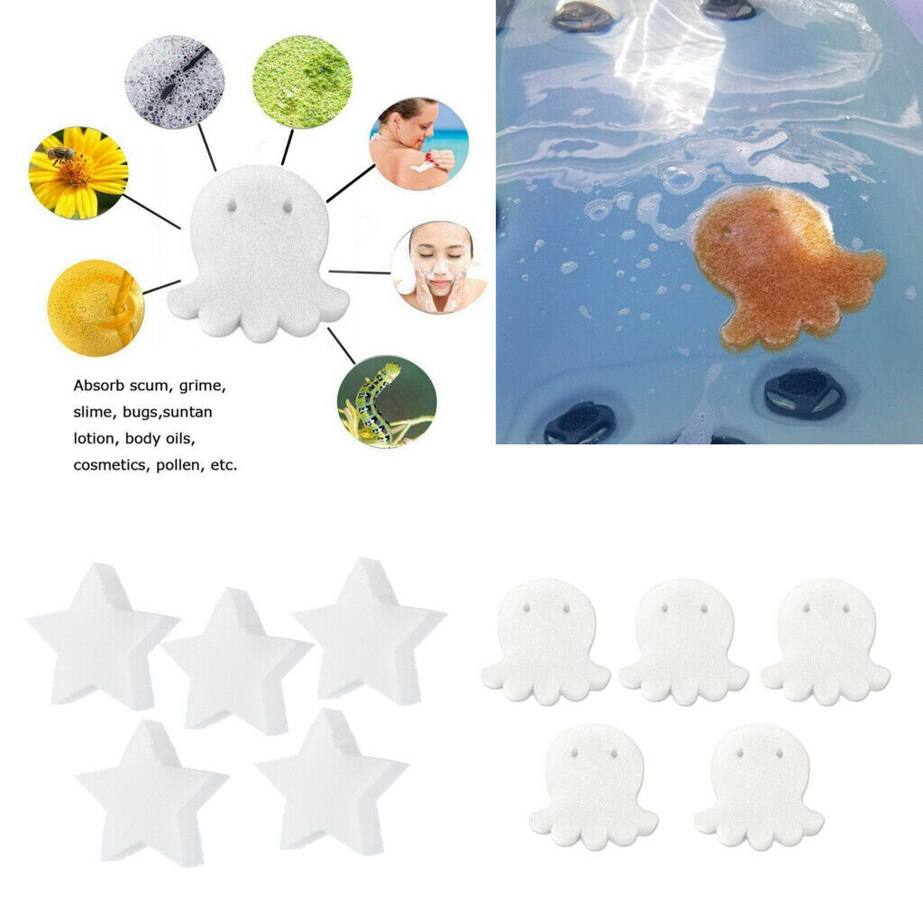 30 Pcs Floating Oil-Absorbing Sponge Absorber for Swimming Pools Reusable