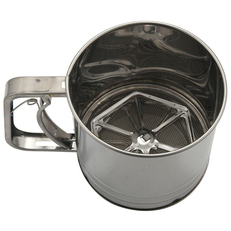 Stainless Steel Flour Sifter Large Baking Sieve Cup for Powdered Sugar P6L8L8