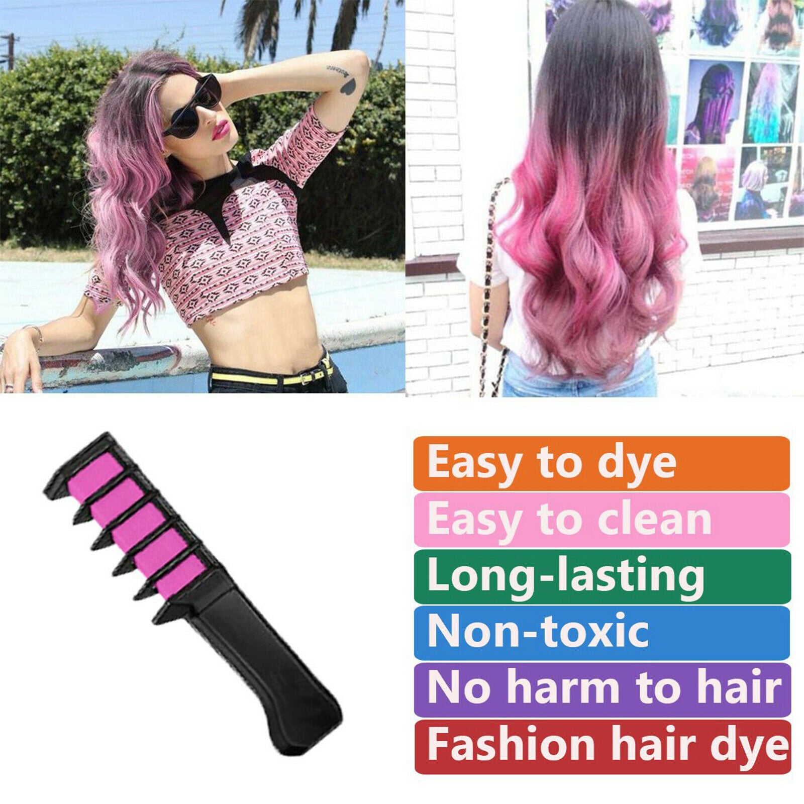 Disposable Mini Hair Dye Color Comb Hair Dye Chalk Products Personal Use