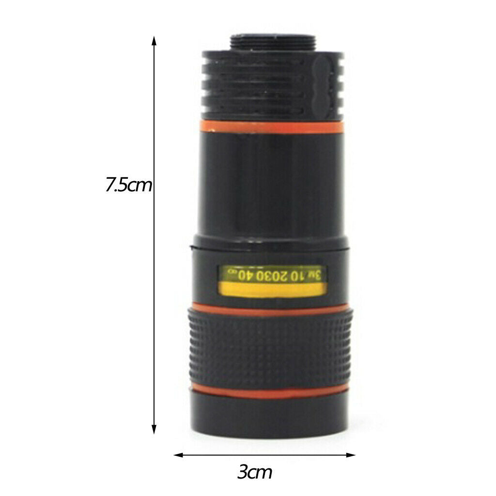 Phone Camera Lens 8X 18mm Zoom Telephoto Monocular for Mobile Phone + Clip