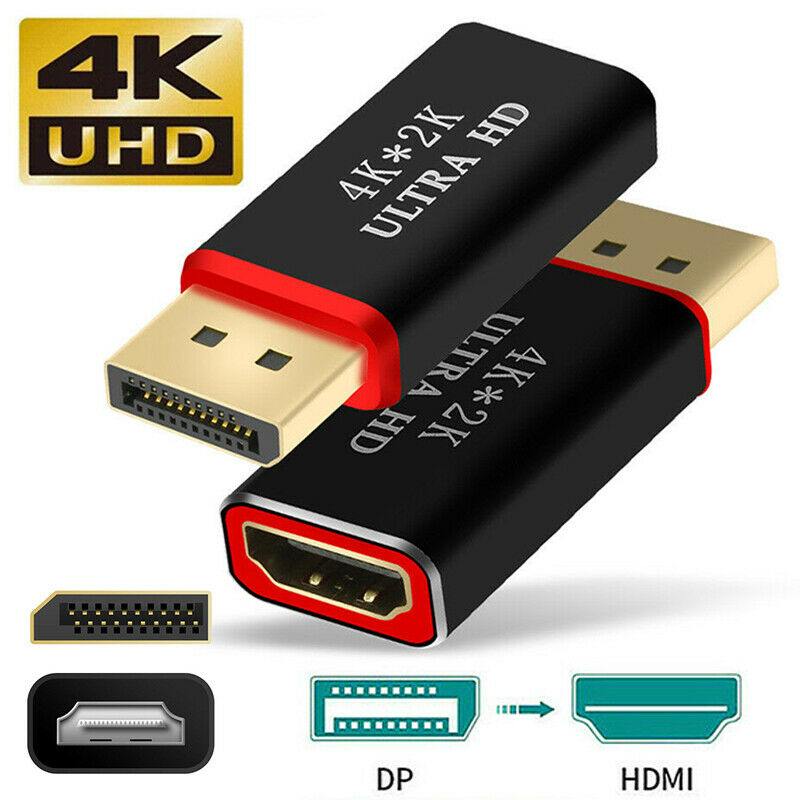 Display Port to HDMI Male Female Adapter Converter DisplayPort DP to HDMI Cable