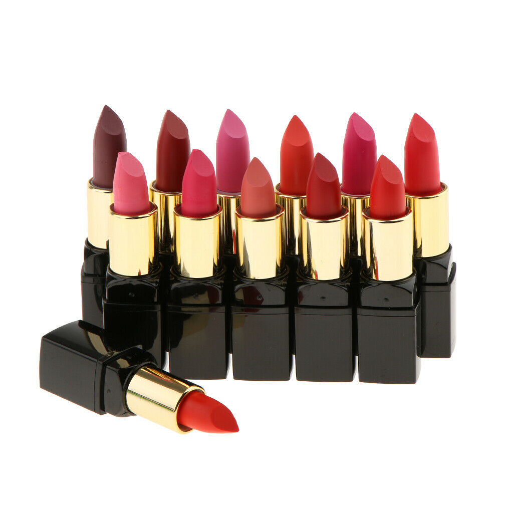 12pcs Matte Velvet Set Lip Gloss Waterproof Lip Gloss Cosmetic 12 Fashionable