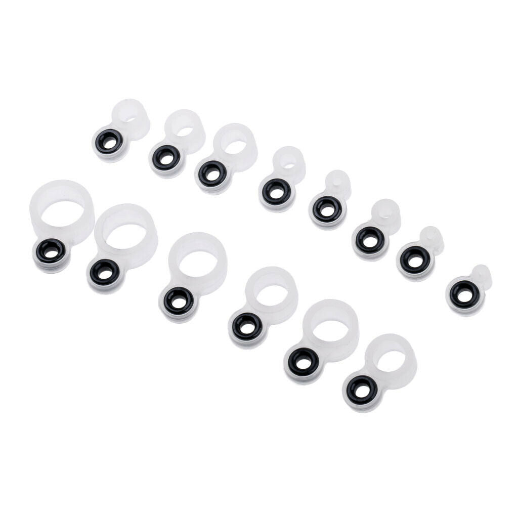 14Pcs Set Ceramic Ring Eyes Fishing Rod Guides  Free Silicone Frame