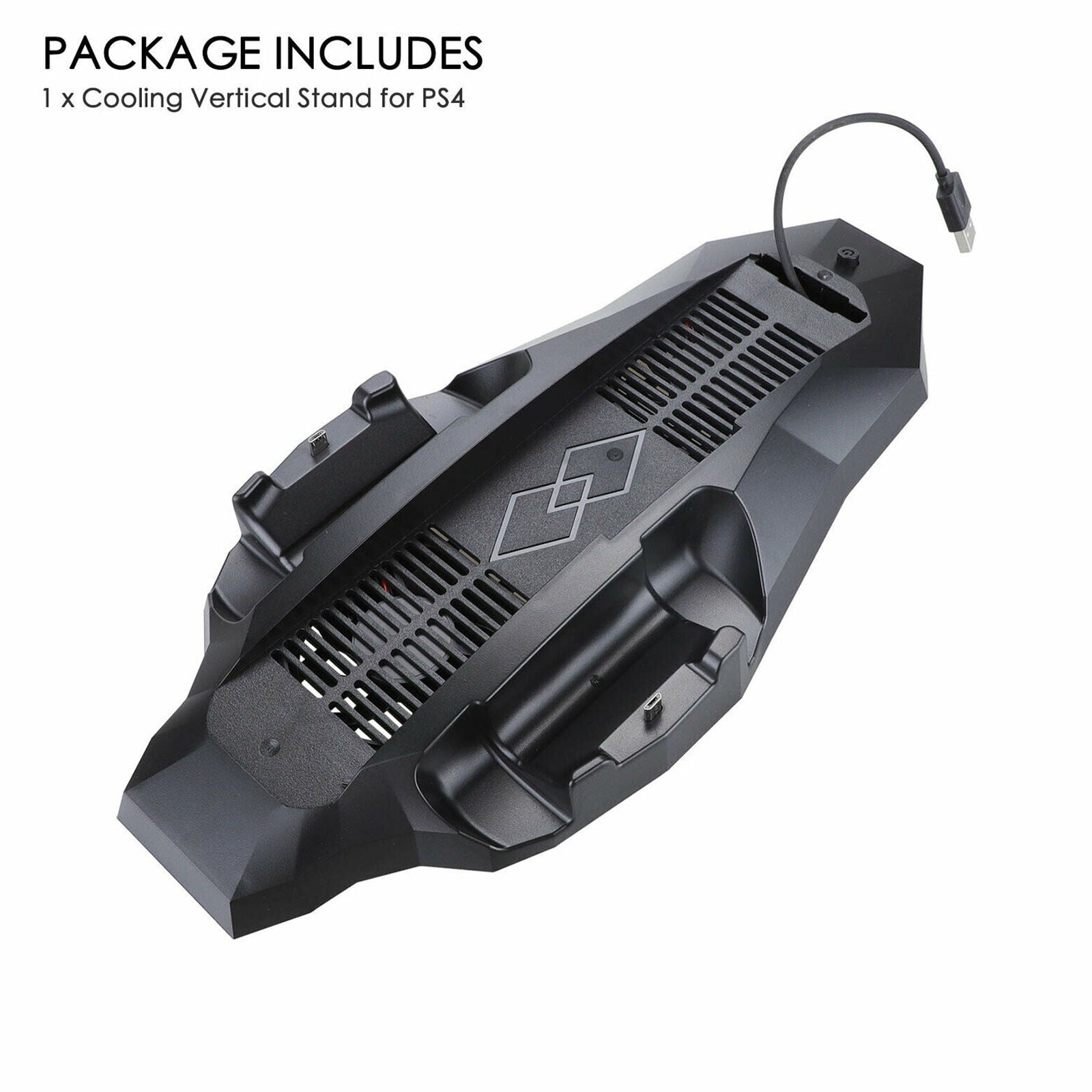 Vertical Stand For Sony PS4 with Cooling Fan 2 Controller Charging Dock Station
