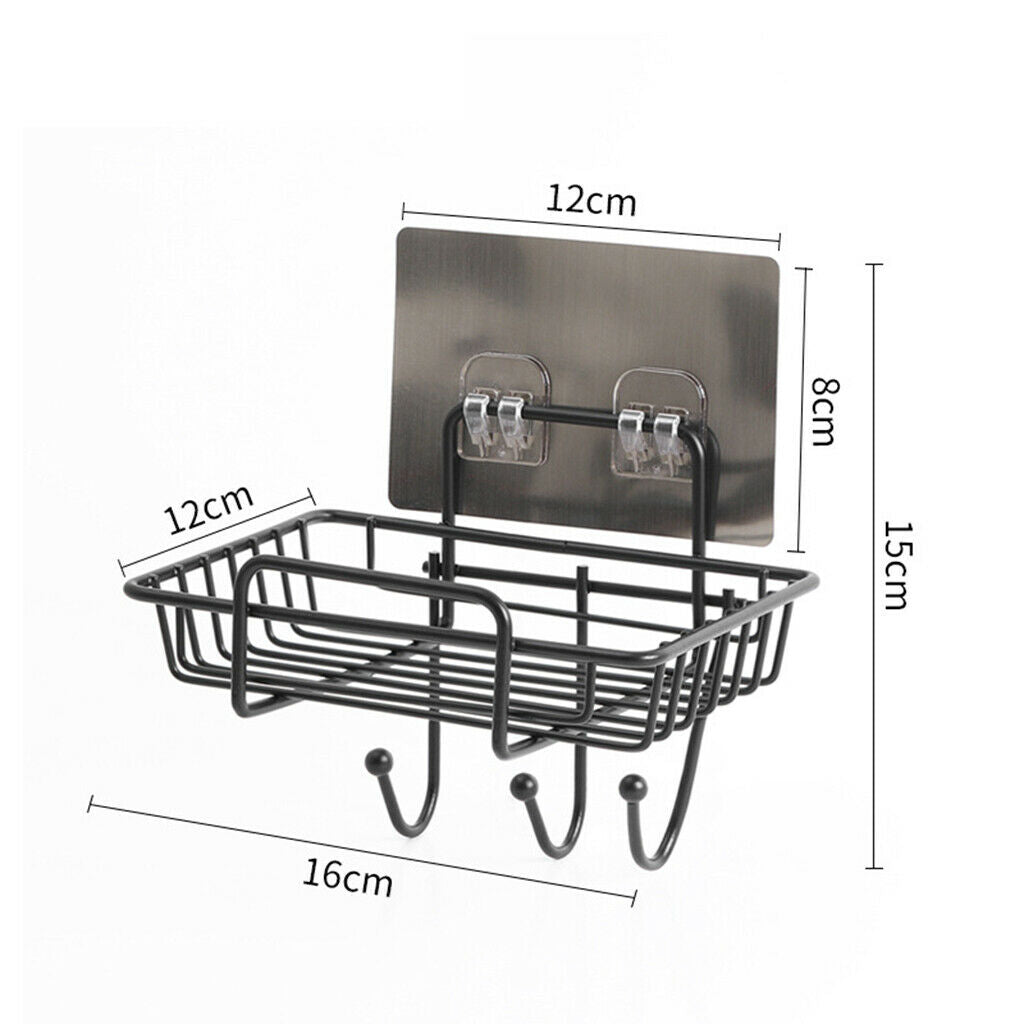 Multifunction Non-Trace Punch-Free Soap Holder Tray Organizer Wall Mounted