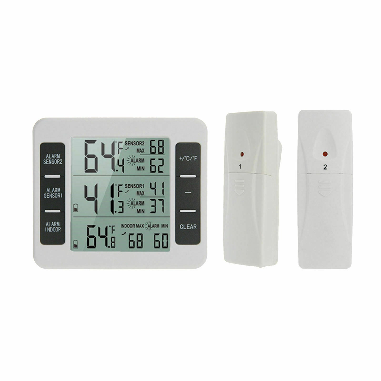 Wireless Digital Refrigerator Thermometer with Audible Alarm Min/Max Record