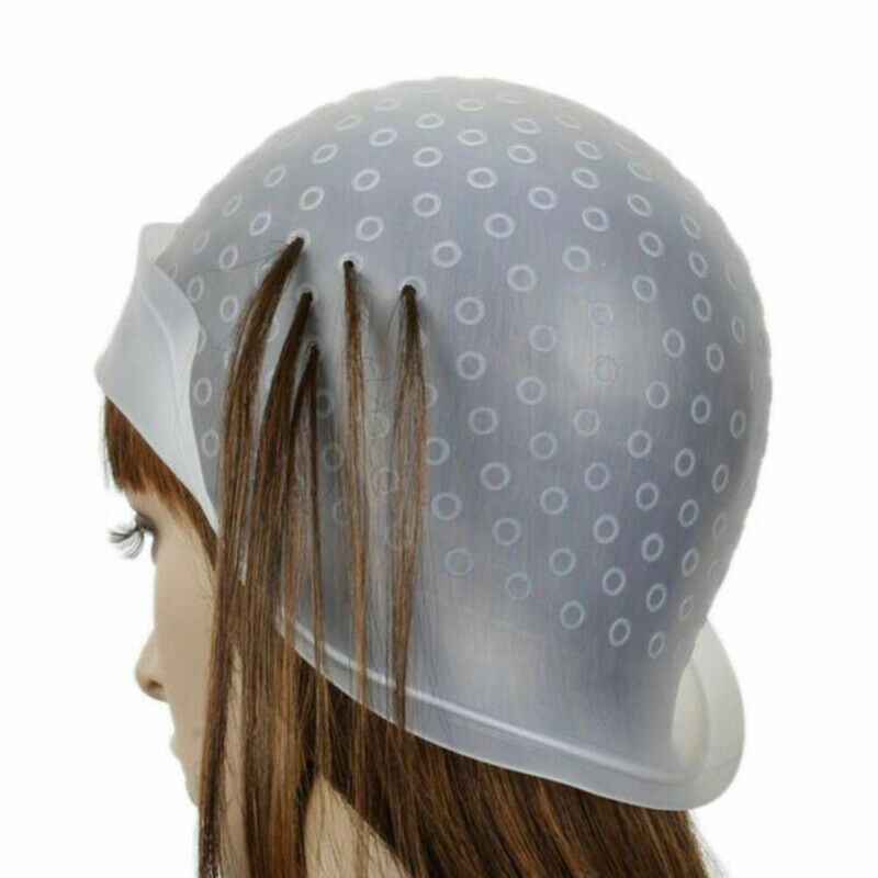 1Pc Silicone Cap Hair Coloring Highlighting Dye Cap Frosting & Meal DEAU