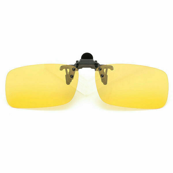 Night Vision Driving Glasses Polarized Flip-up Clip-on Lens Sunglasses L Size