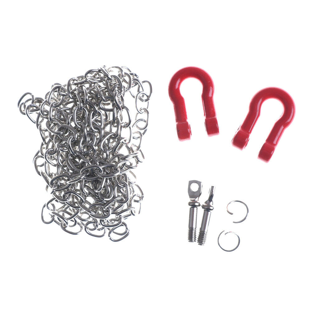 1:10 RC Crawler Parts Tow Hook Trailer Chain Kit for Axial scx10 Tamiya .l8